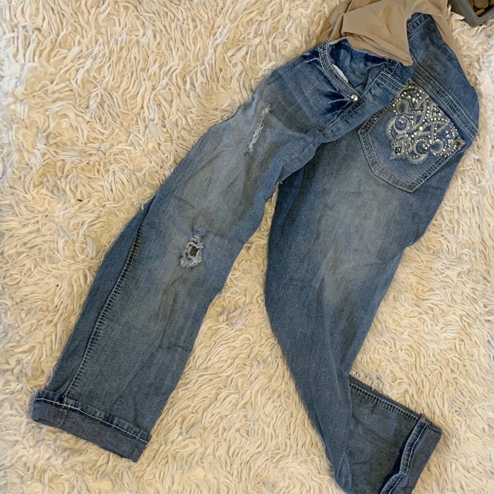 Wallflower Secret Fit Belly Maternity Crop Jeans